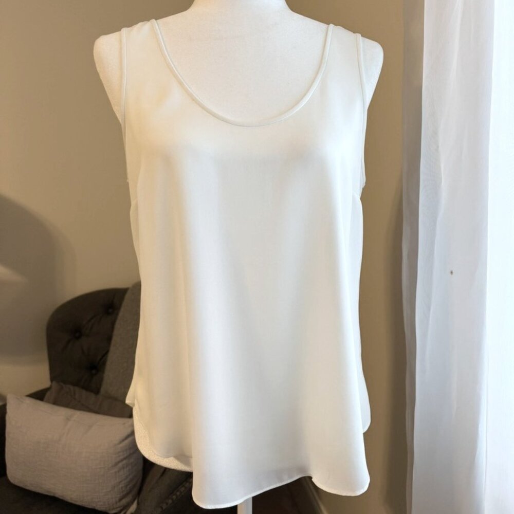 Sheer Creamy White J. Crew Tank Camisole Blouse - size 6